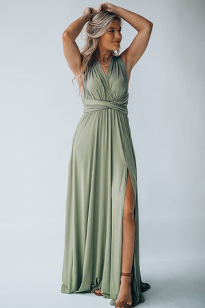 Directions Multi Wrap Maxi Dress (Olive) – Southern Alternative